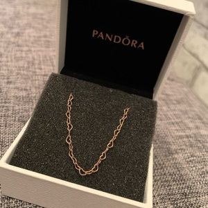 Pandora rose gold heart chain